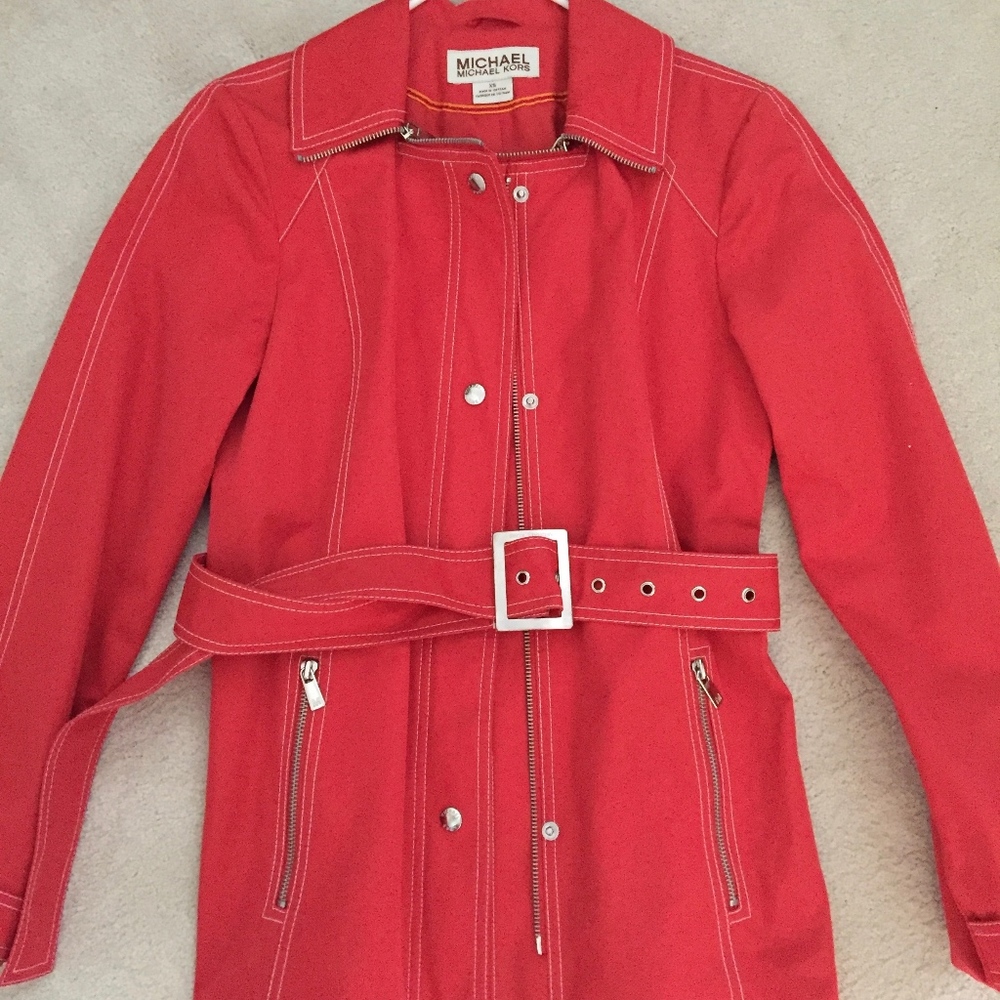 M Kors belted short jacket sz xs